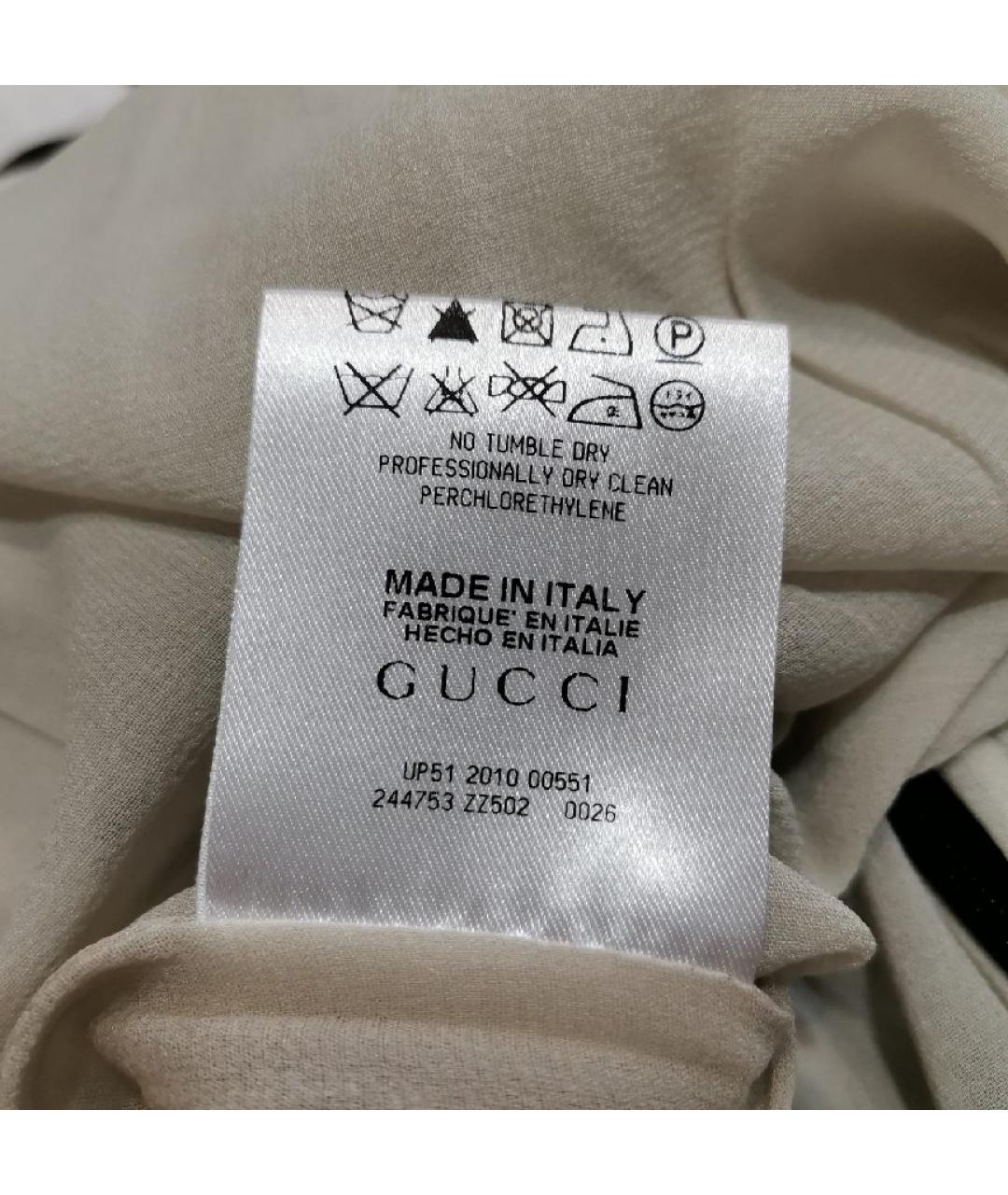 GUCCI Коричневое шелковое коктейльное платье, фото 8