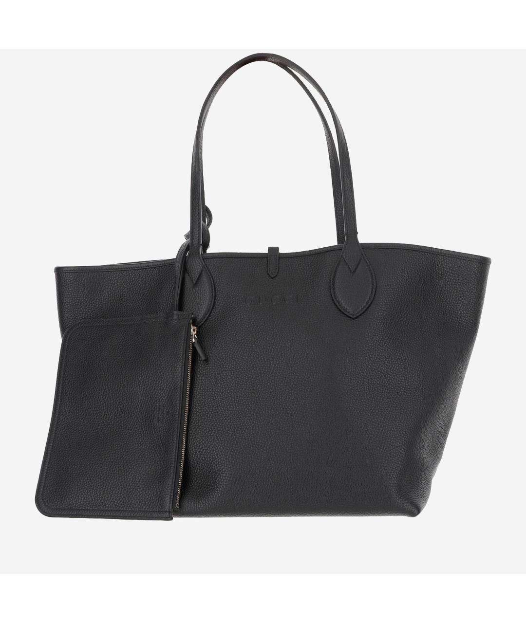 GUCCI Черная кожаная сумка тоут, фото 4