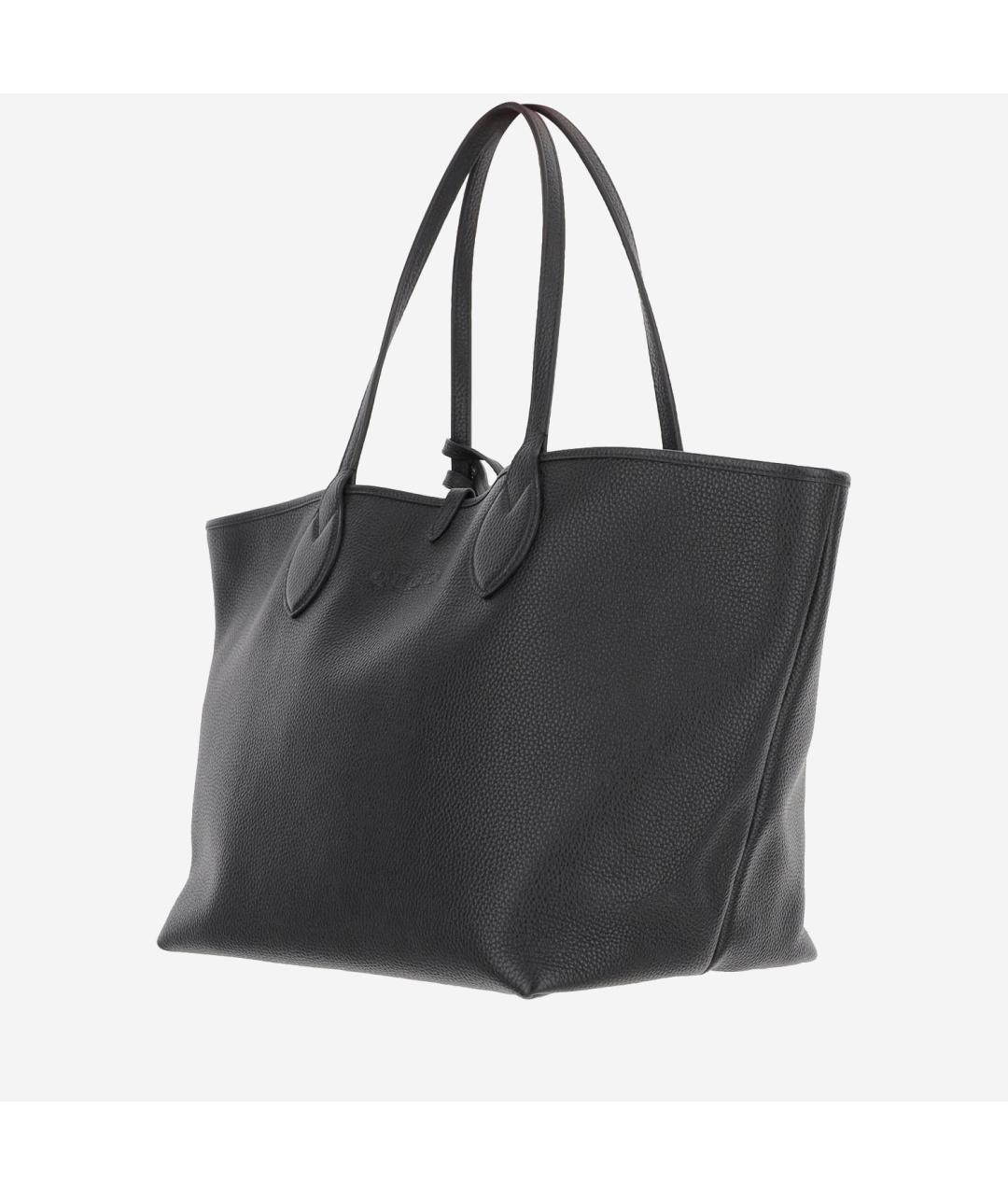 GUCCI Черная кожаная сумка тоут, фото 2