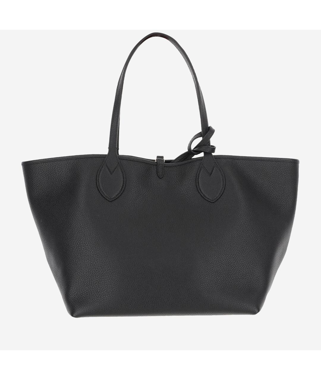 GUCCI Черная кожаная сумка тоут, фото 3