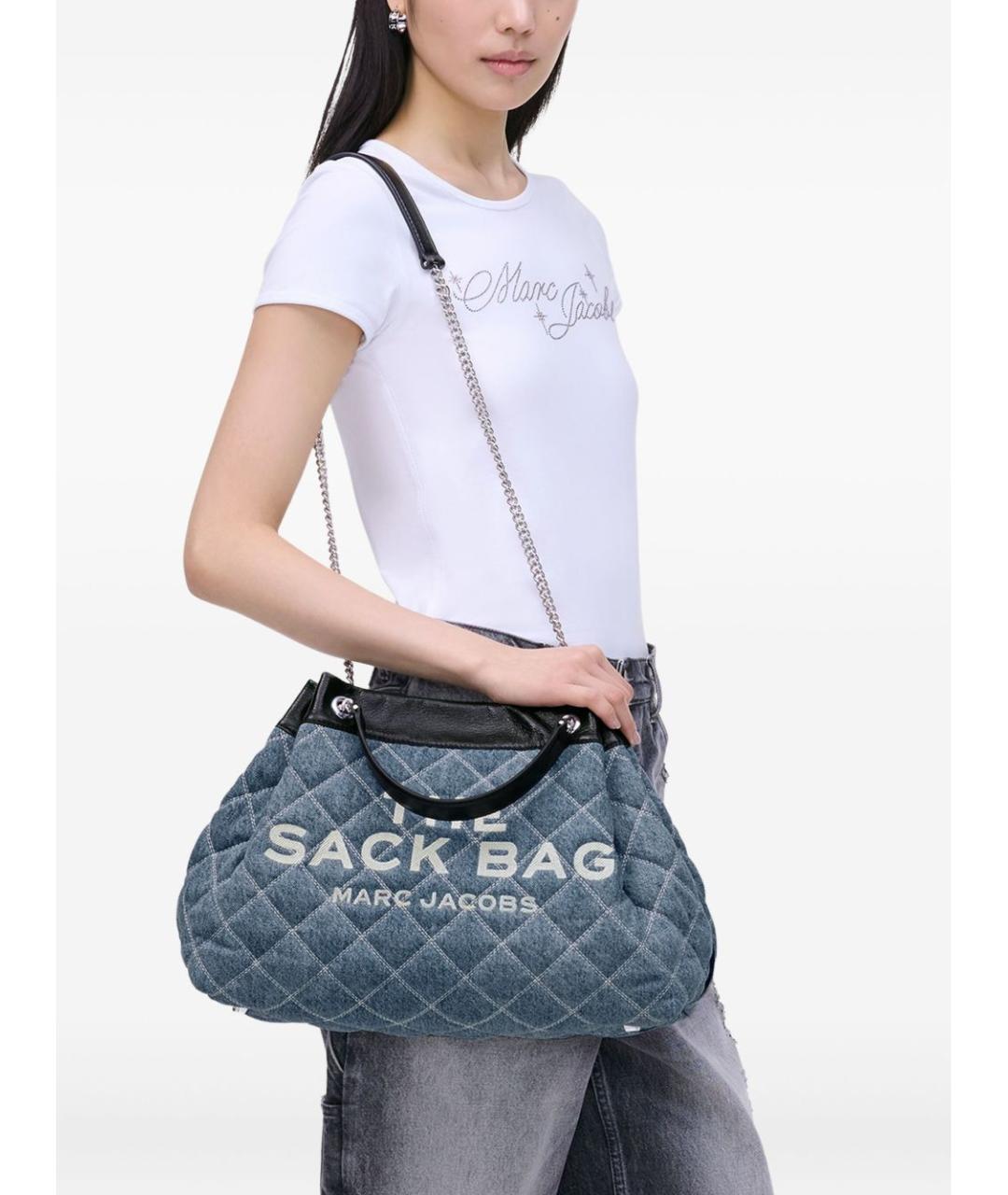 MARC JACOBS Голубая хлопковая сумка тоут, фото 3