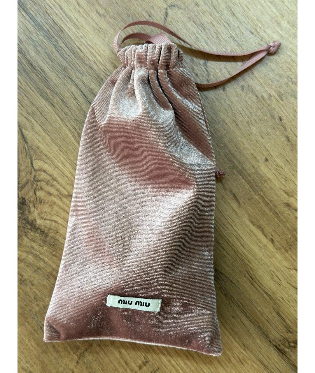 MIU MIU Коричневые металлические солнцезащитные очки, фото 6