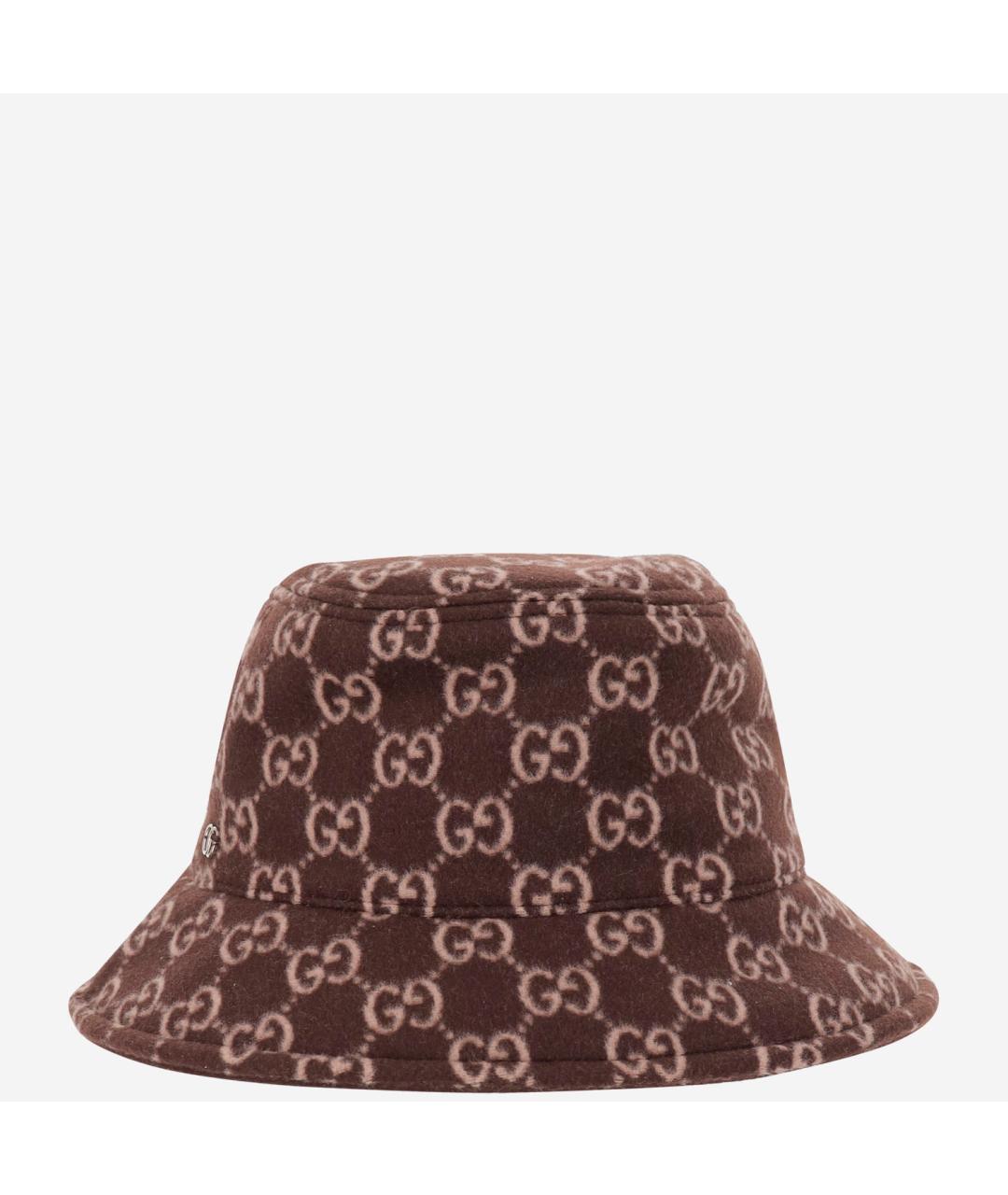 GUCCI Коричневая шерстяная панама, фото 5
