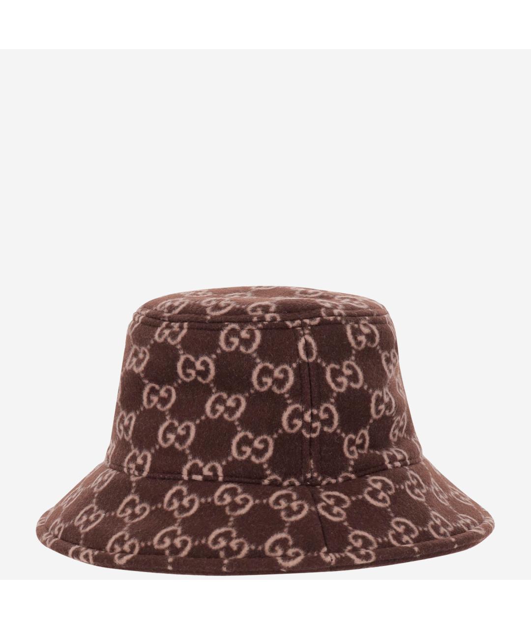 GUCCI Коричневая шерстяная панама, фото 3