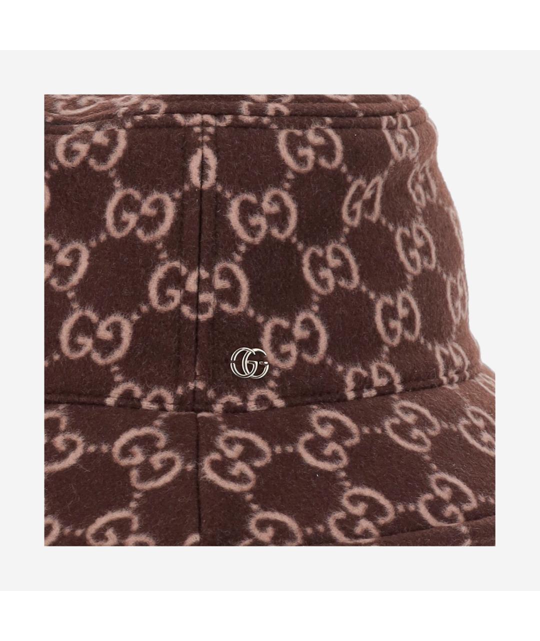 GUCCI Коричневая шерстяная панама, фото 4