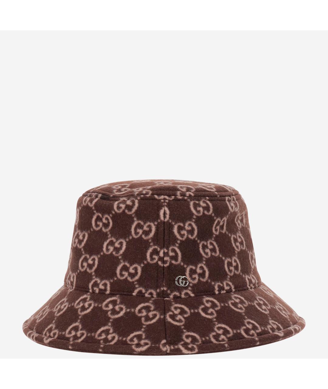 GUCCI Коричневая шерстяная панама, фото 2