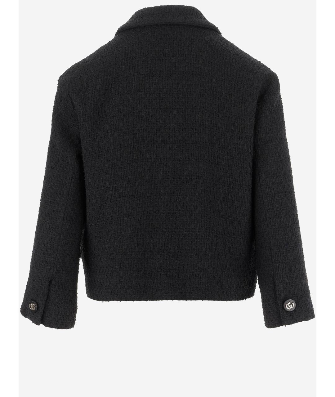 GUCCI Черная шерстяная куртка, фото 2