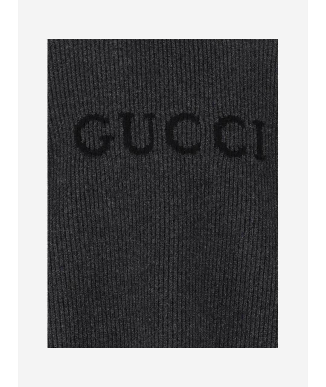 GUCCI Антрацитовый шерстяной джемпер / свитер, фото 3