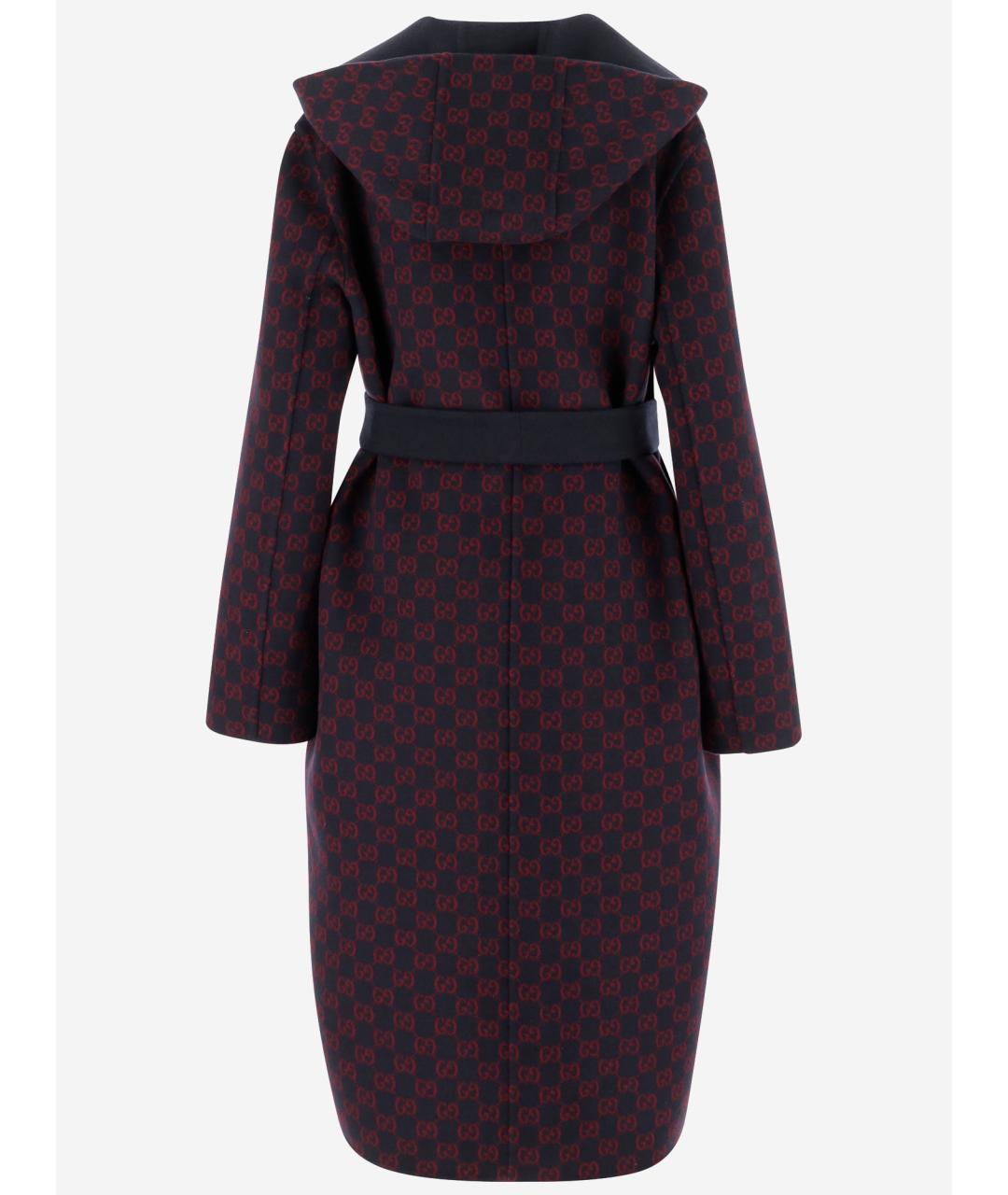 GUCCI Темно-синее шерстяное пальто, фото 3