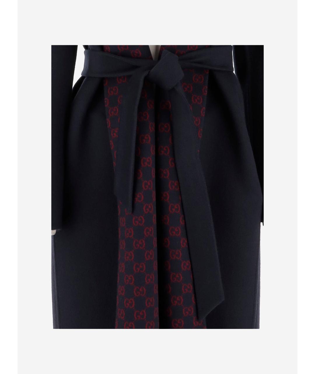GUCCI Темно-синее шерстяное пальто, фото 5