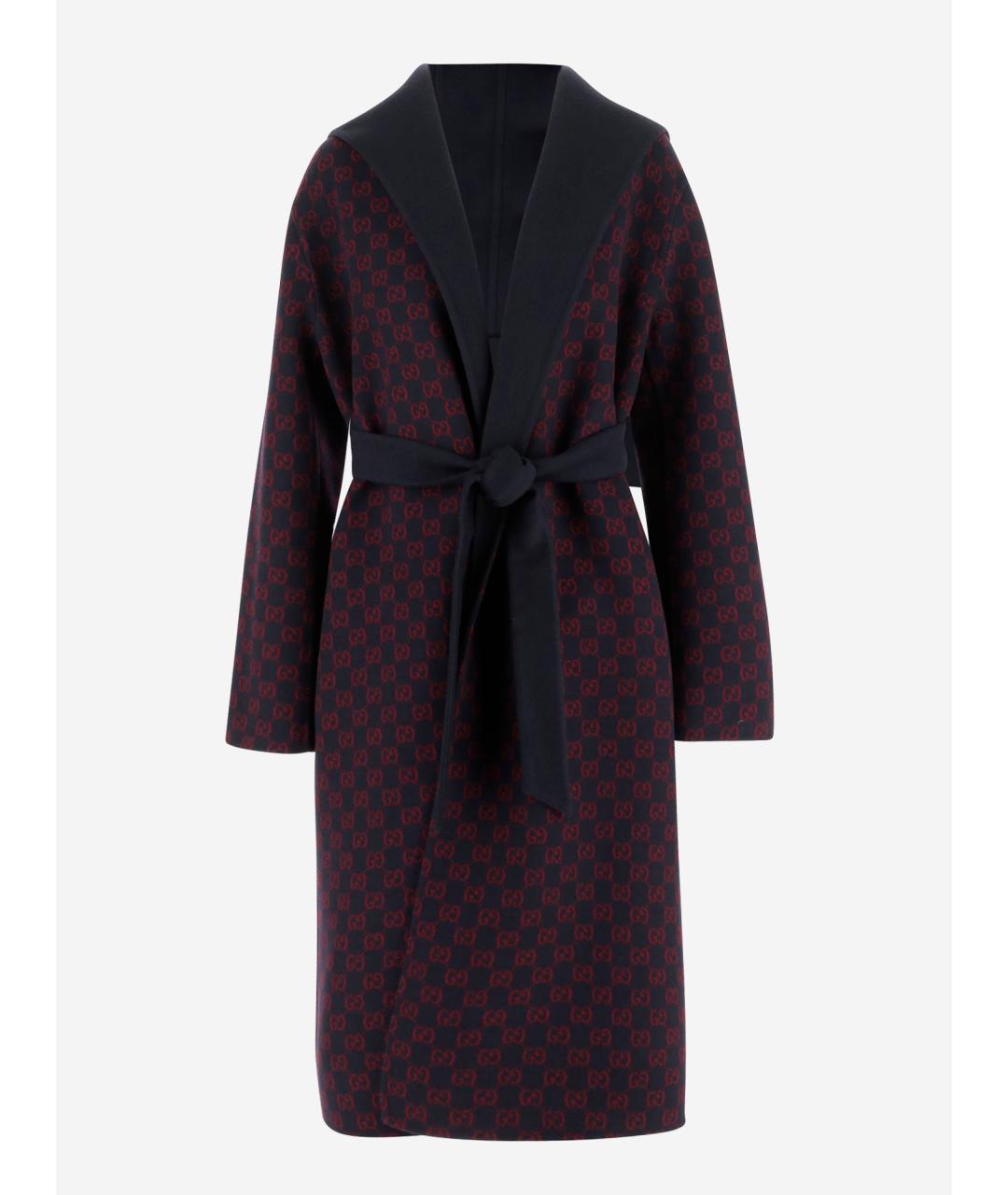 GUCCI Темно-синее шерстяное пальто, фото 4