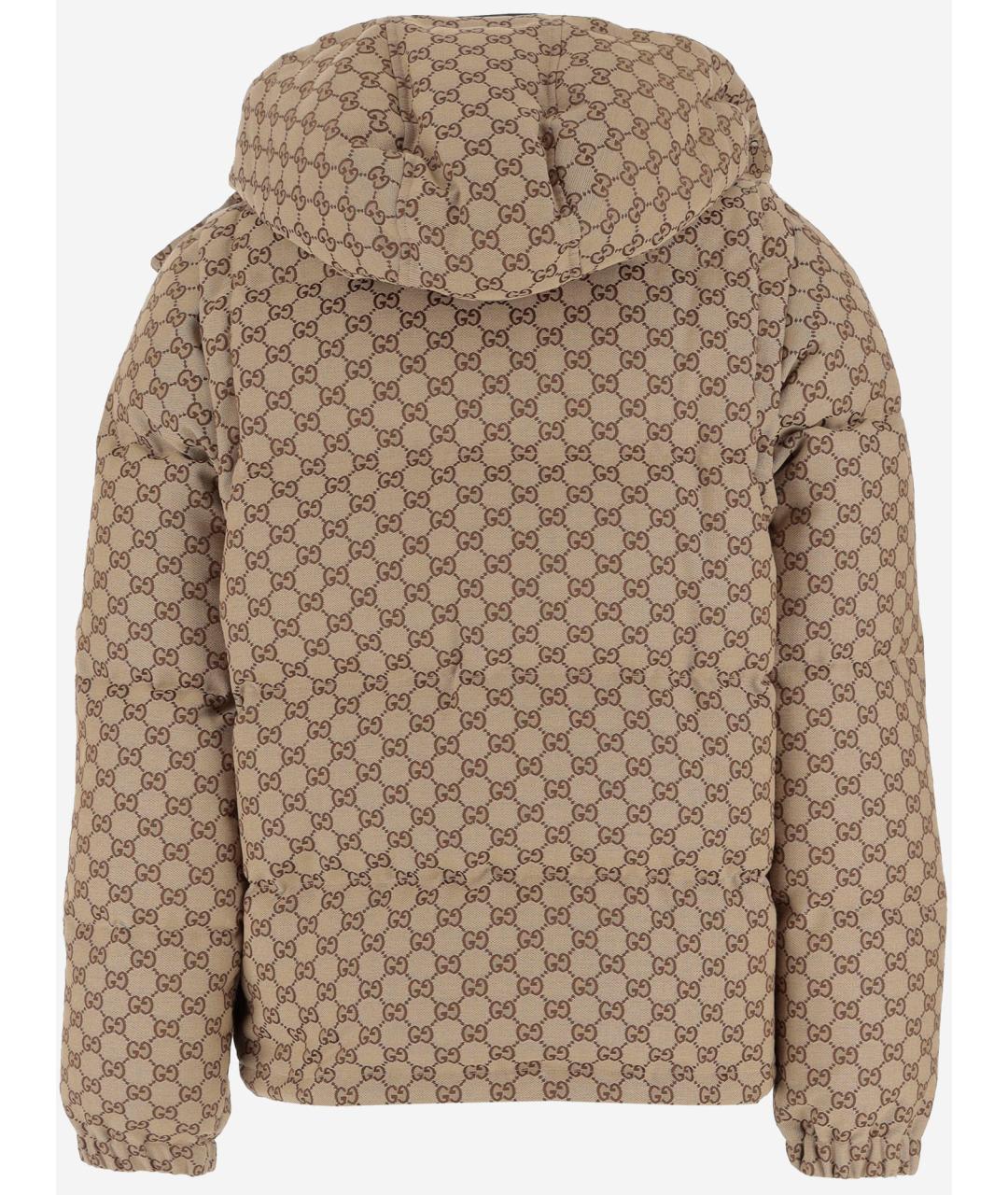 GUCCI Бежевый полиэстеровый пуховик, фото 2