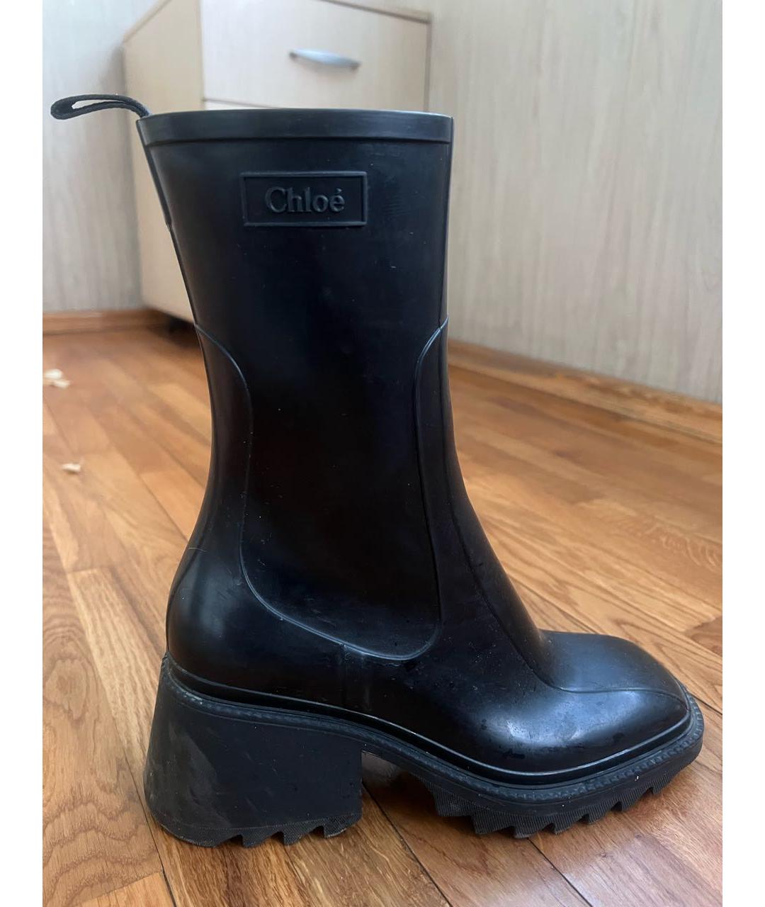 CHLOE Черные резиновые сапоги, фото 9