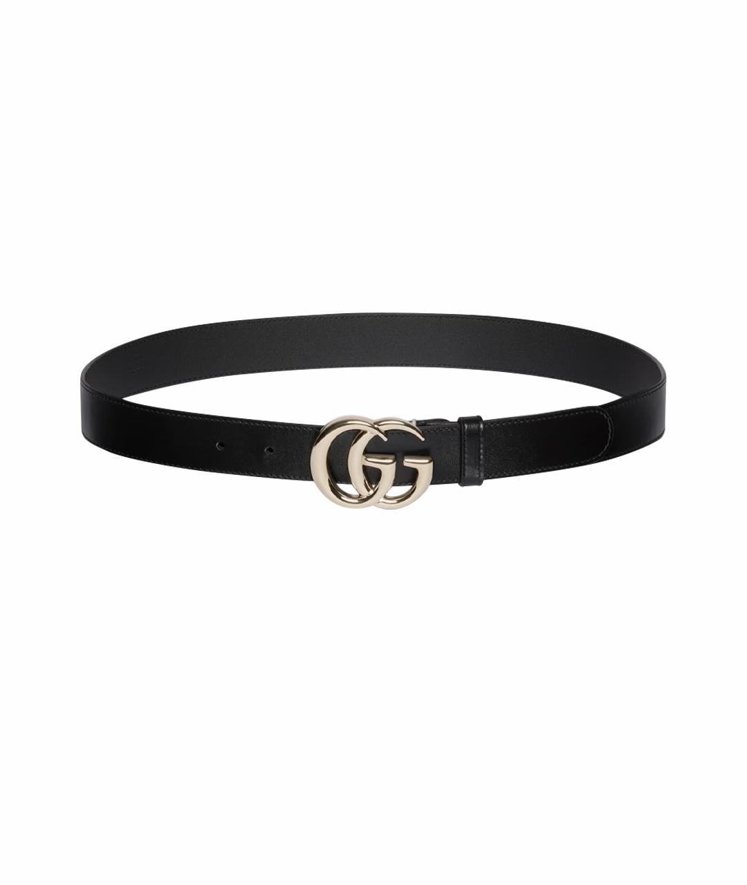 GUCCI Черный кожаный ремень, фото 1