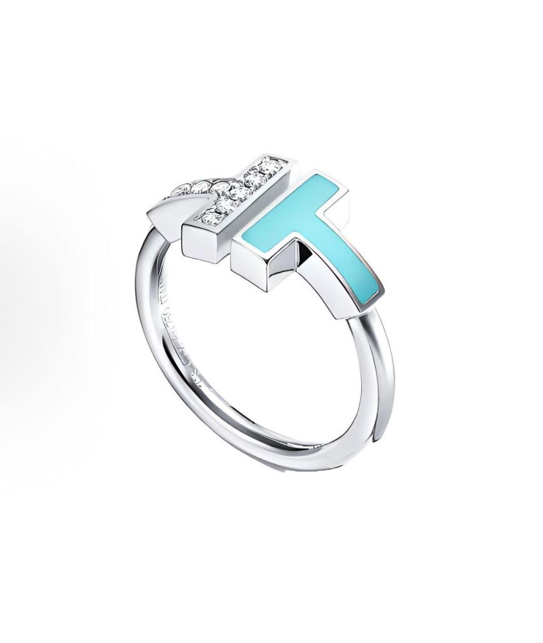 TIFFANY&CO Бирюзовое кольцо из белого золота, фото 2