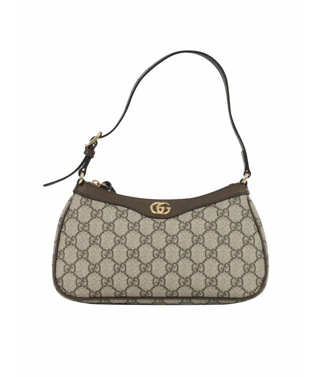 GUCCI Коричневая кожаная сумка через плечо, фото 10