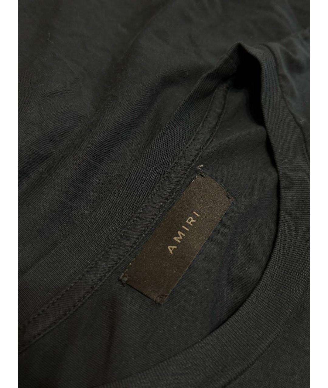 AMIRI Черная хлопковая футболка, фото 4