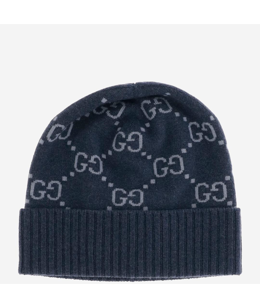 GUCCI Темно-синяя кашемировая шапка, фото 4