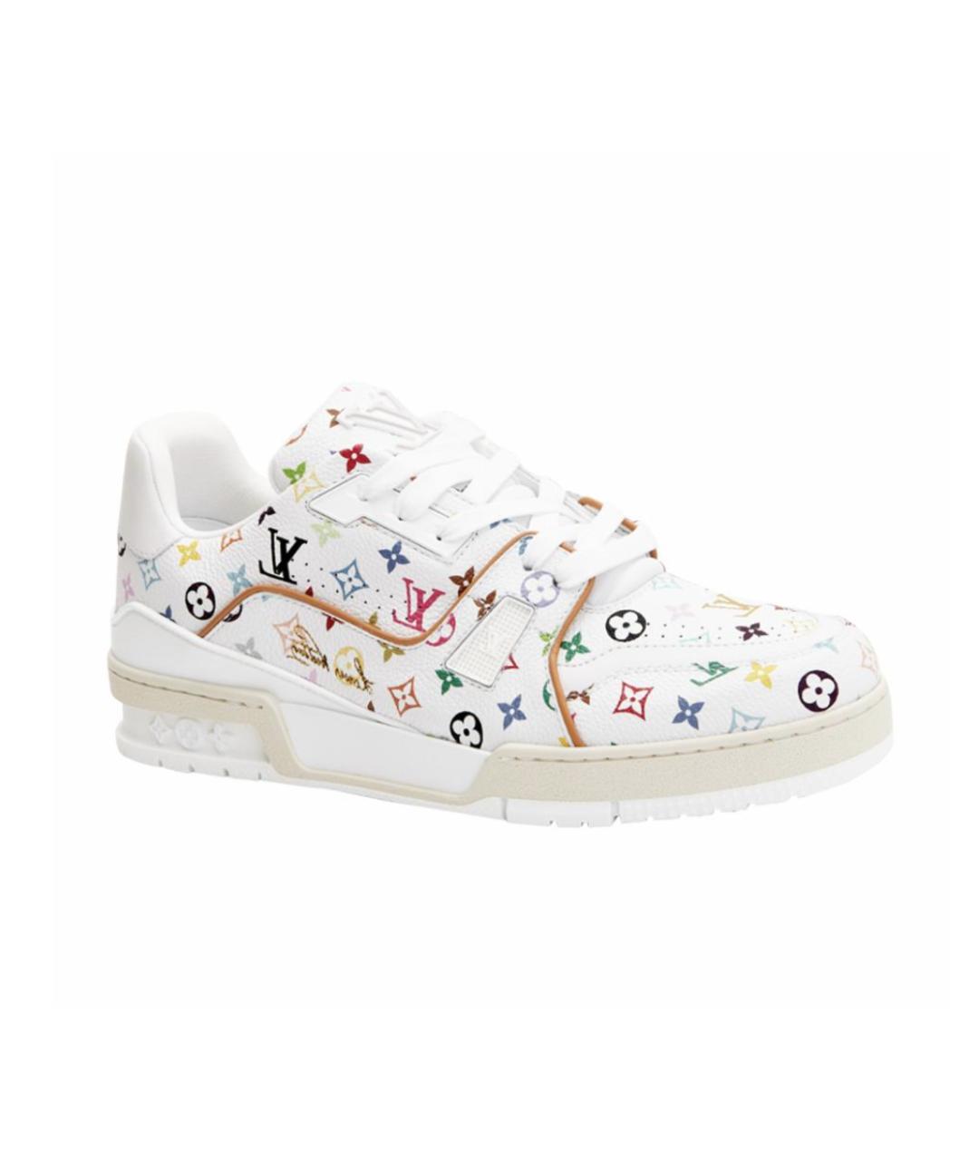 LOUIS VUITTON Белые кожаные кроссовки, фото 1