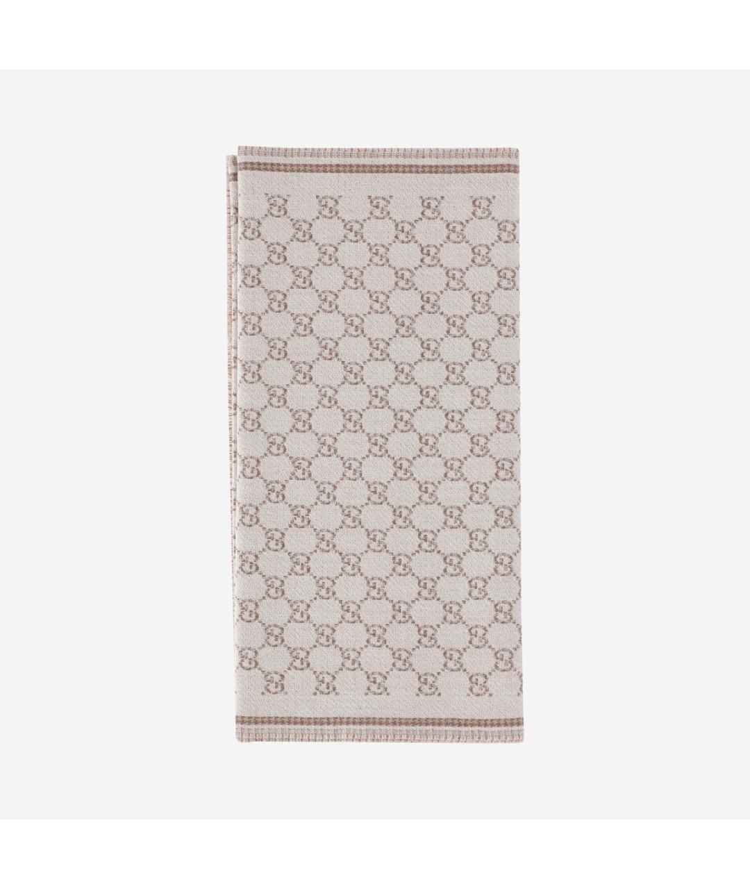GUCCI Бежевый шарф, фото 4