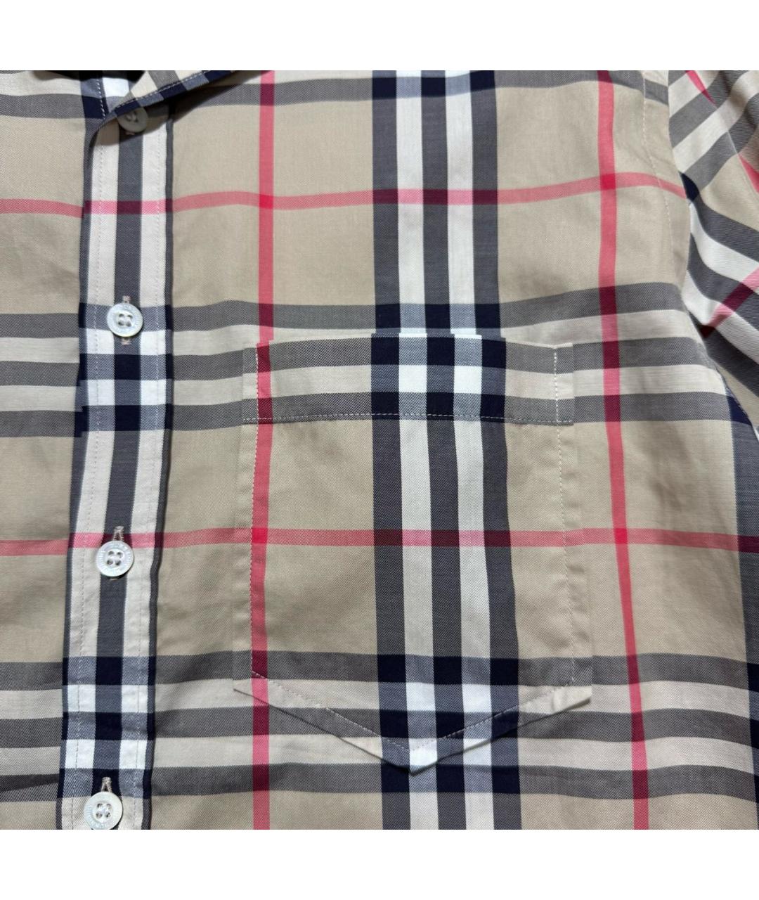 BURBERRY Бежевая хлопковая кэжуал рубашка, фото 2