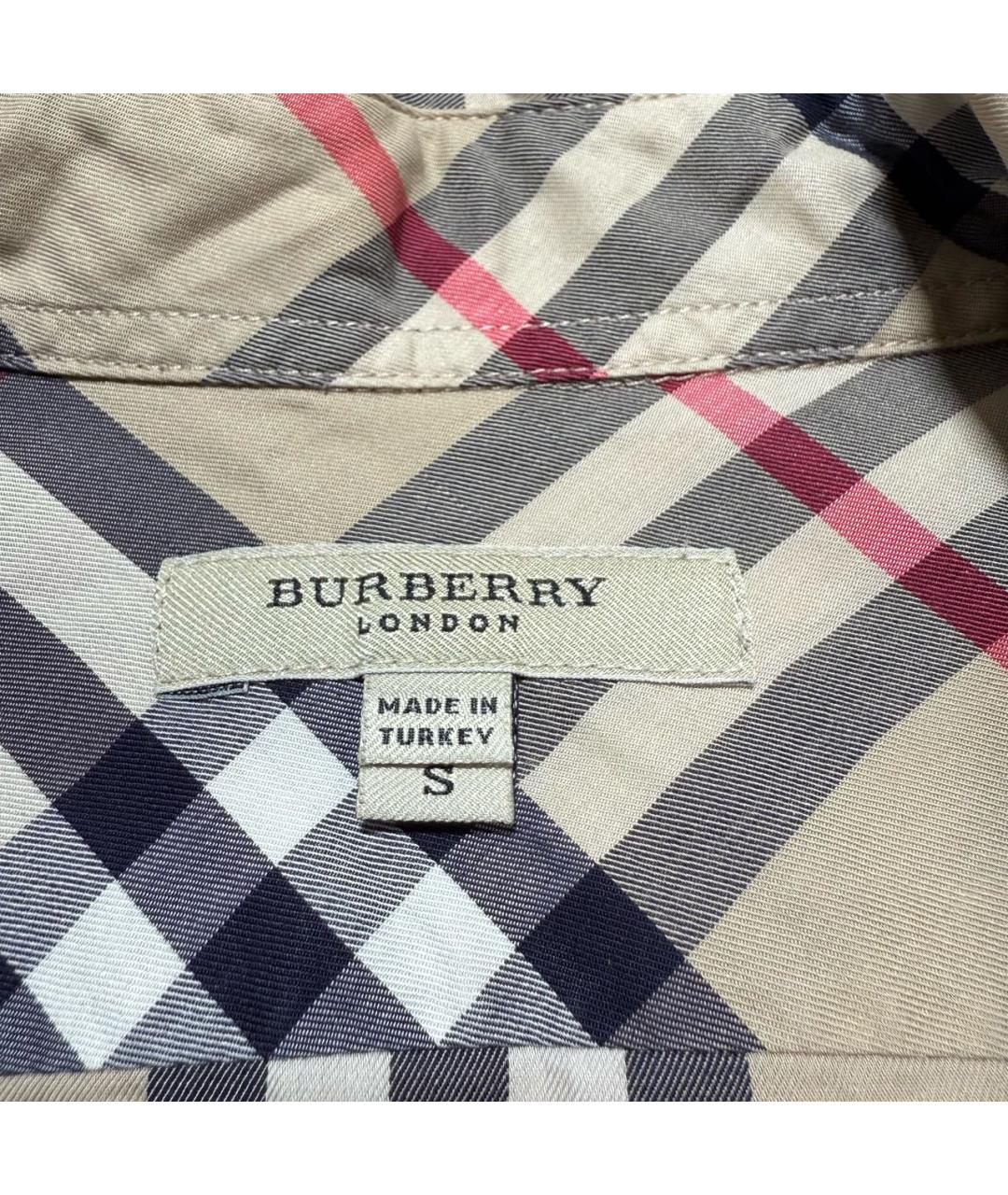 BURBERRY Бежевая хлопковая кэжуал рубашка, фото 3