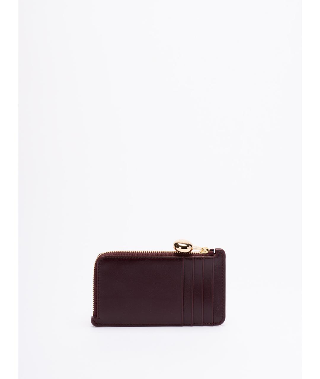 LOEWE Бордовый кожаный кошелек, фото 2