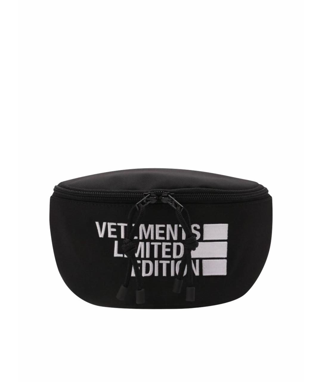 VETEMENTS Черная хлопковая поясная сумка, фото 1