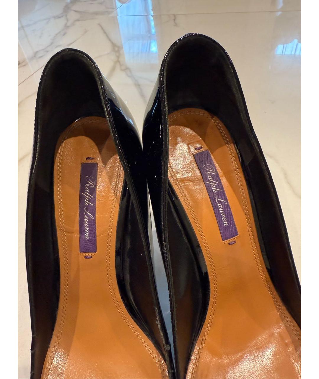 RALPH LAUREN COLLECTION Черные туфли из лакированной кожи, фото 3