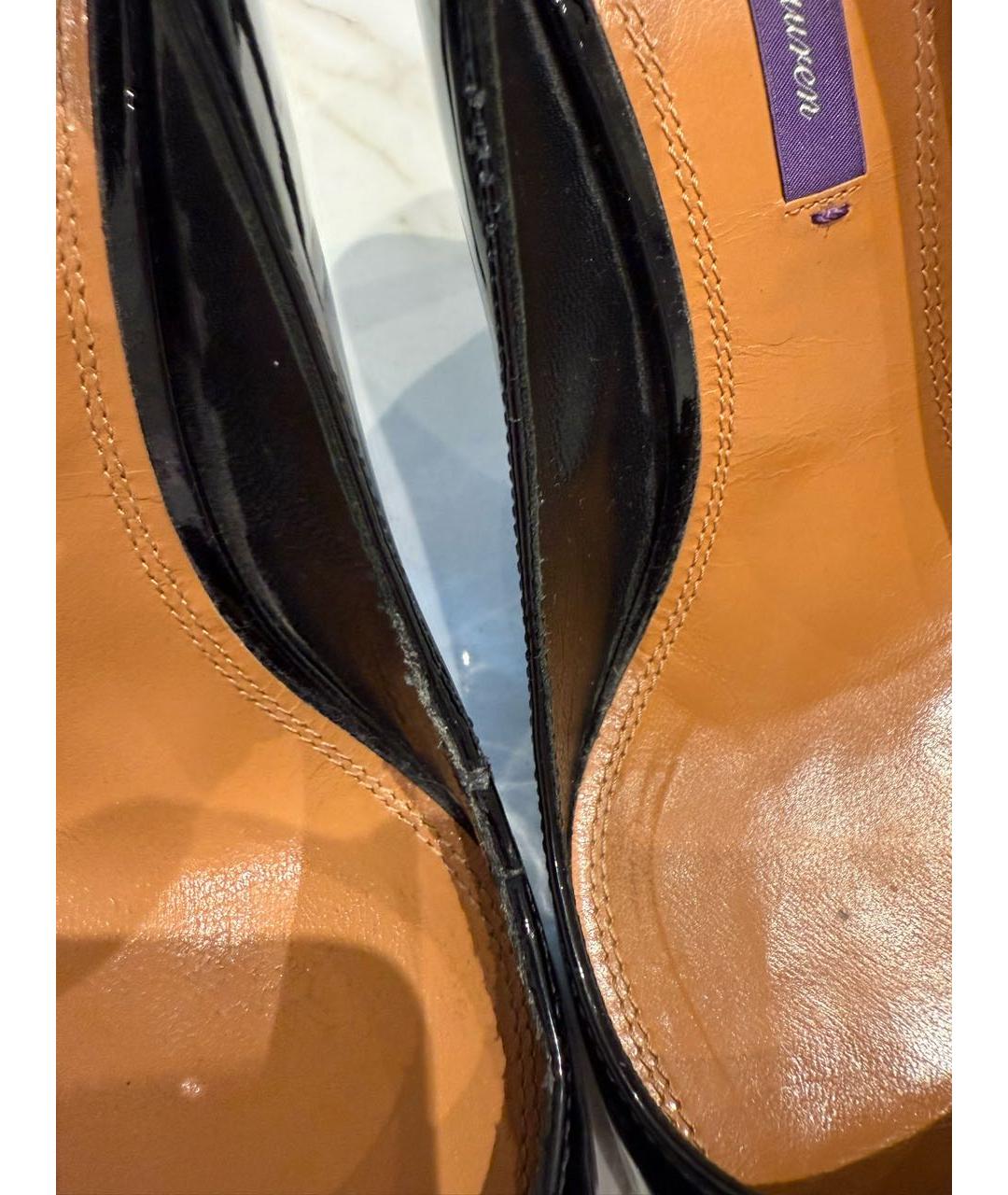 RALPH LAUREN COLLECTION Черные туфли из лакированной кожи, фото 8