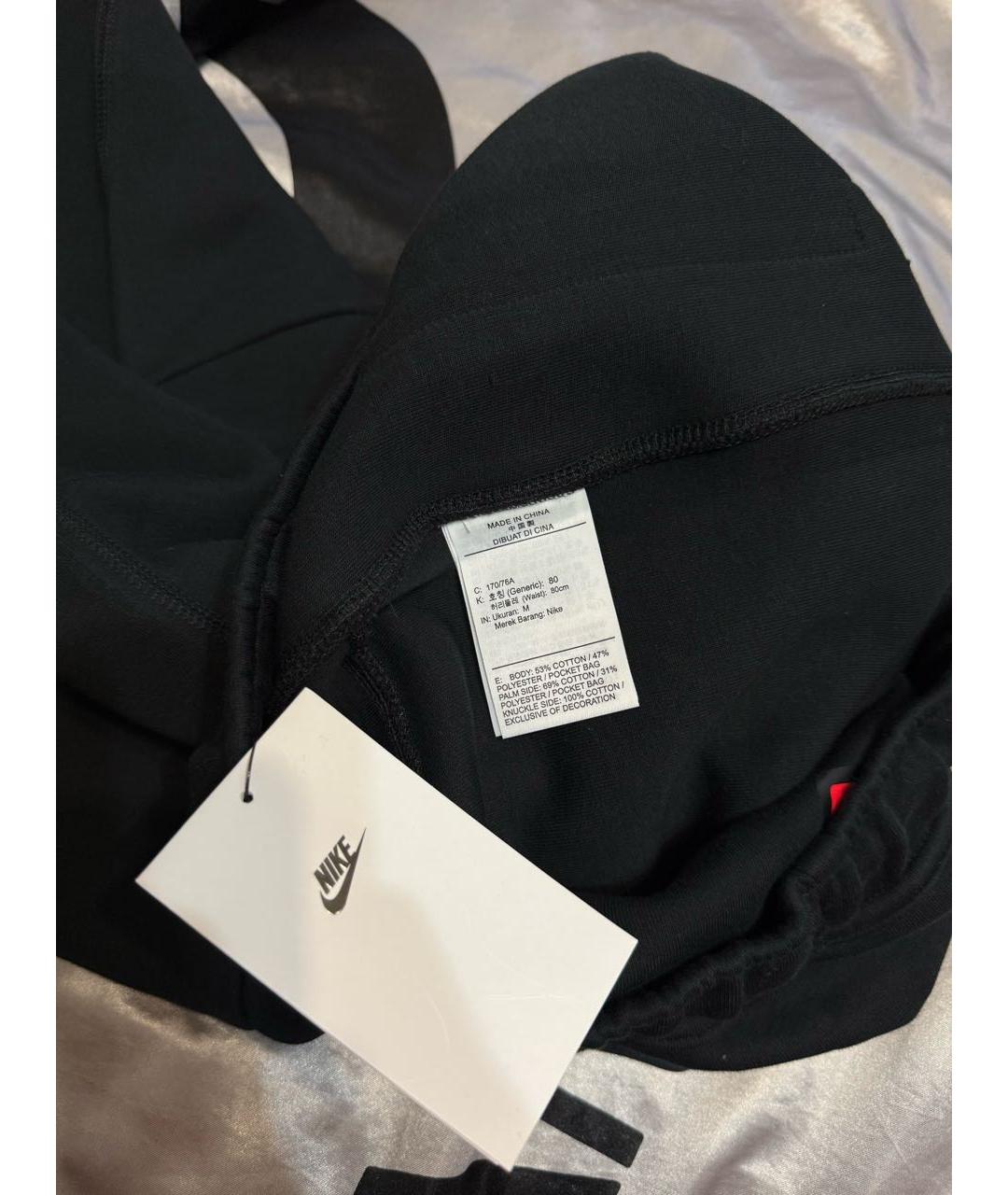 NIKE Черные хлопковые повседневные брюки, фото 7
