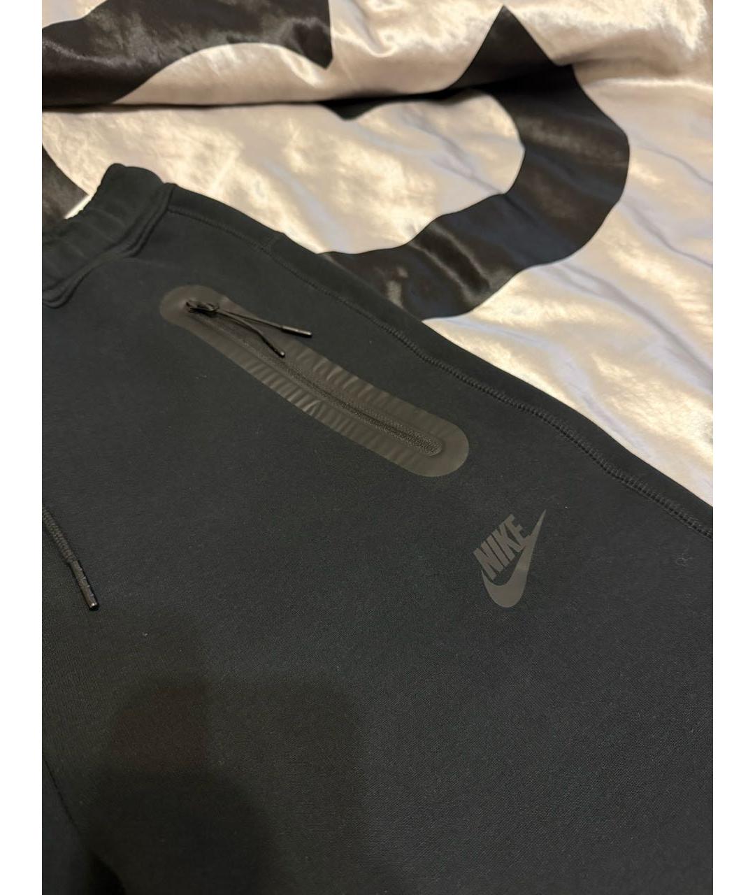 NIKE Черные хлопковые повседневные брюки, фото 3