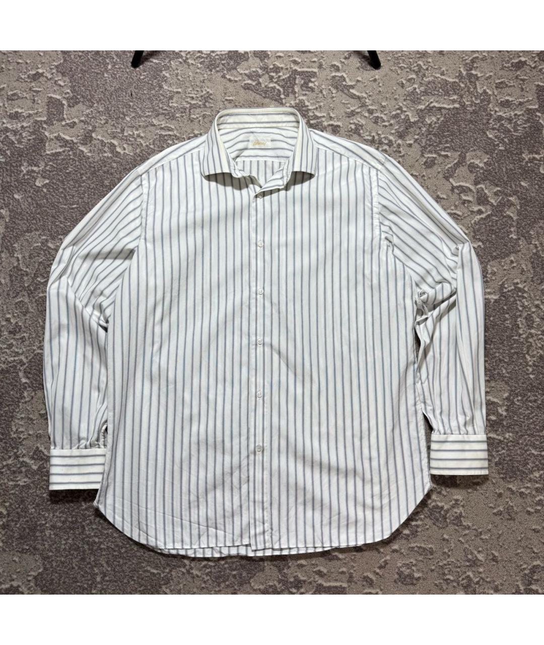 BRIONI Белая хлопковая классическая рубашка, фото 5