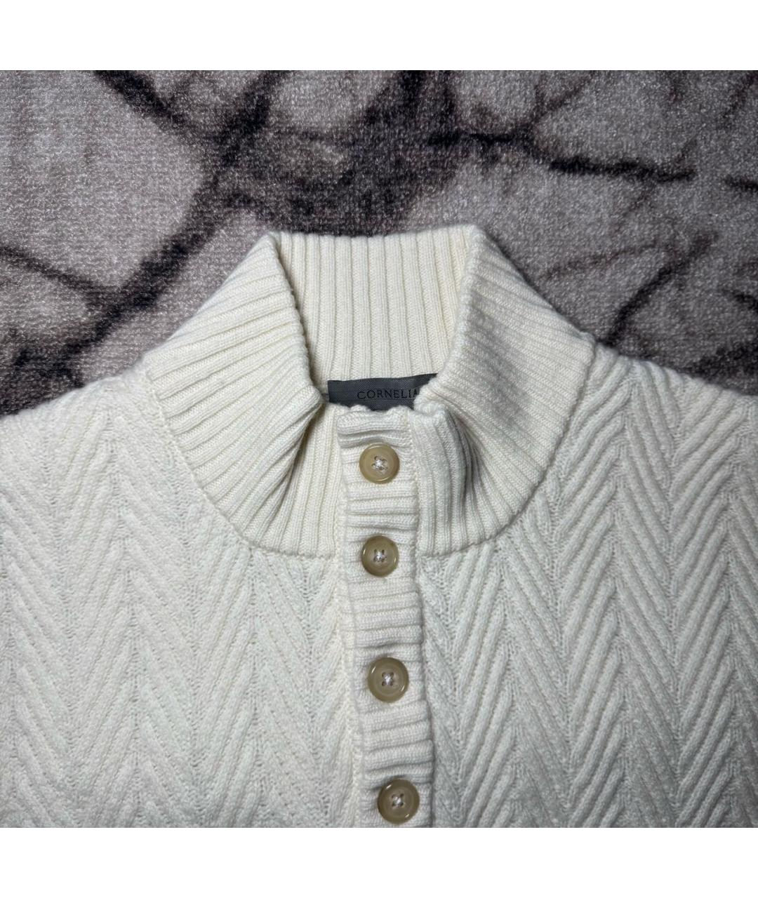 CORNELIANI Бежевый шерстяной джемпер / свитер, фото 3