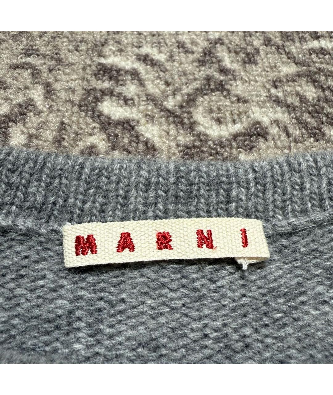 MARNI Серый шерстяной джемпер / свитер, фото 2