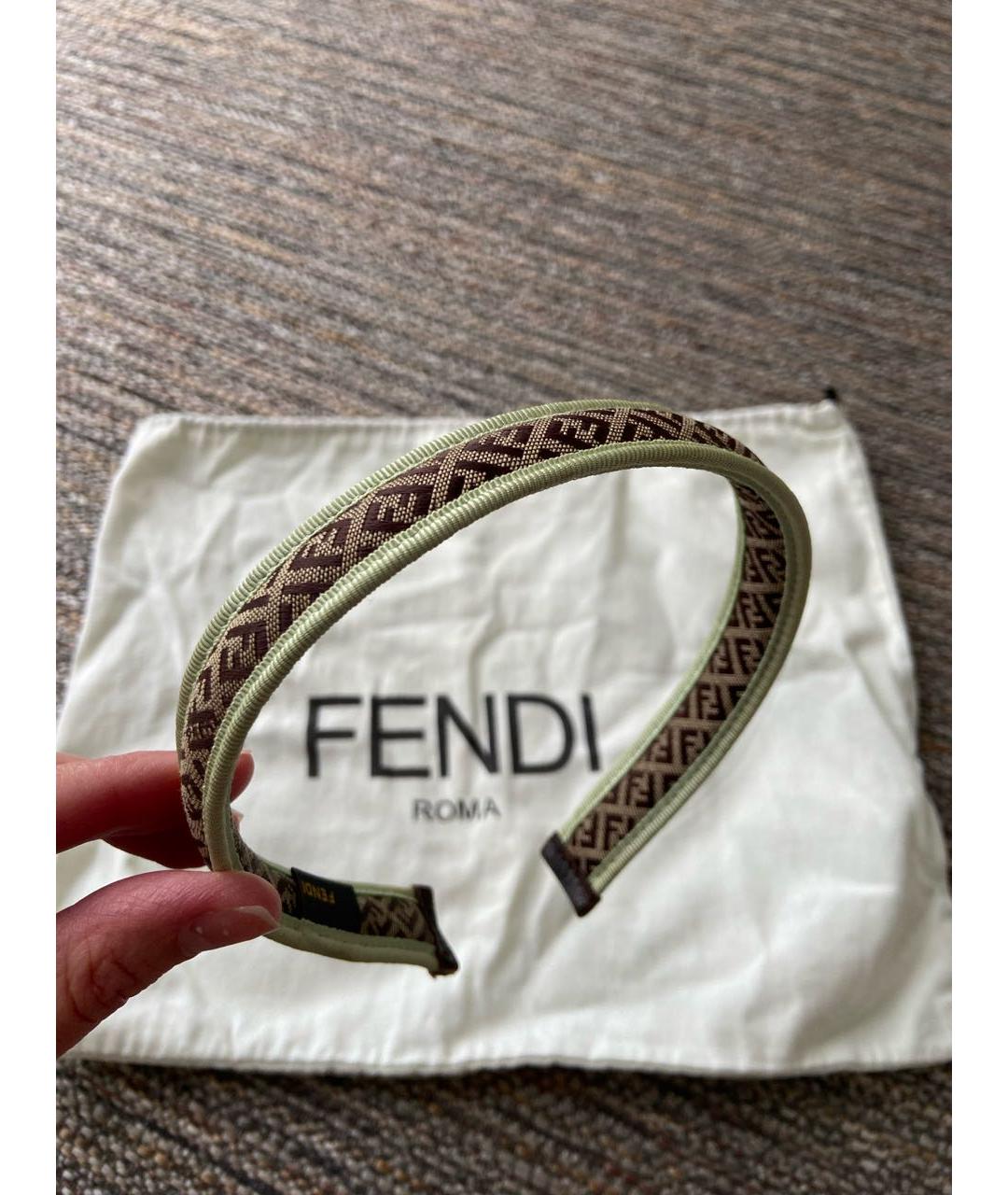 FENDI Бежевая повязка, фото 7