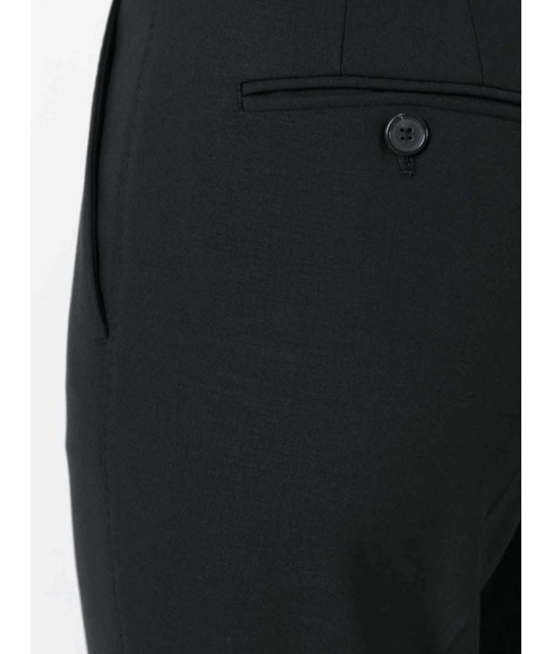 DOLCE&GABBANA Черные шерстяные прямые брюки, фото 2