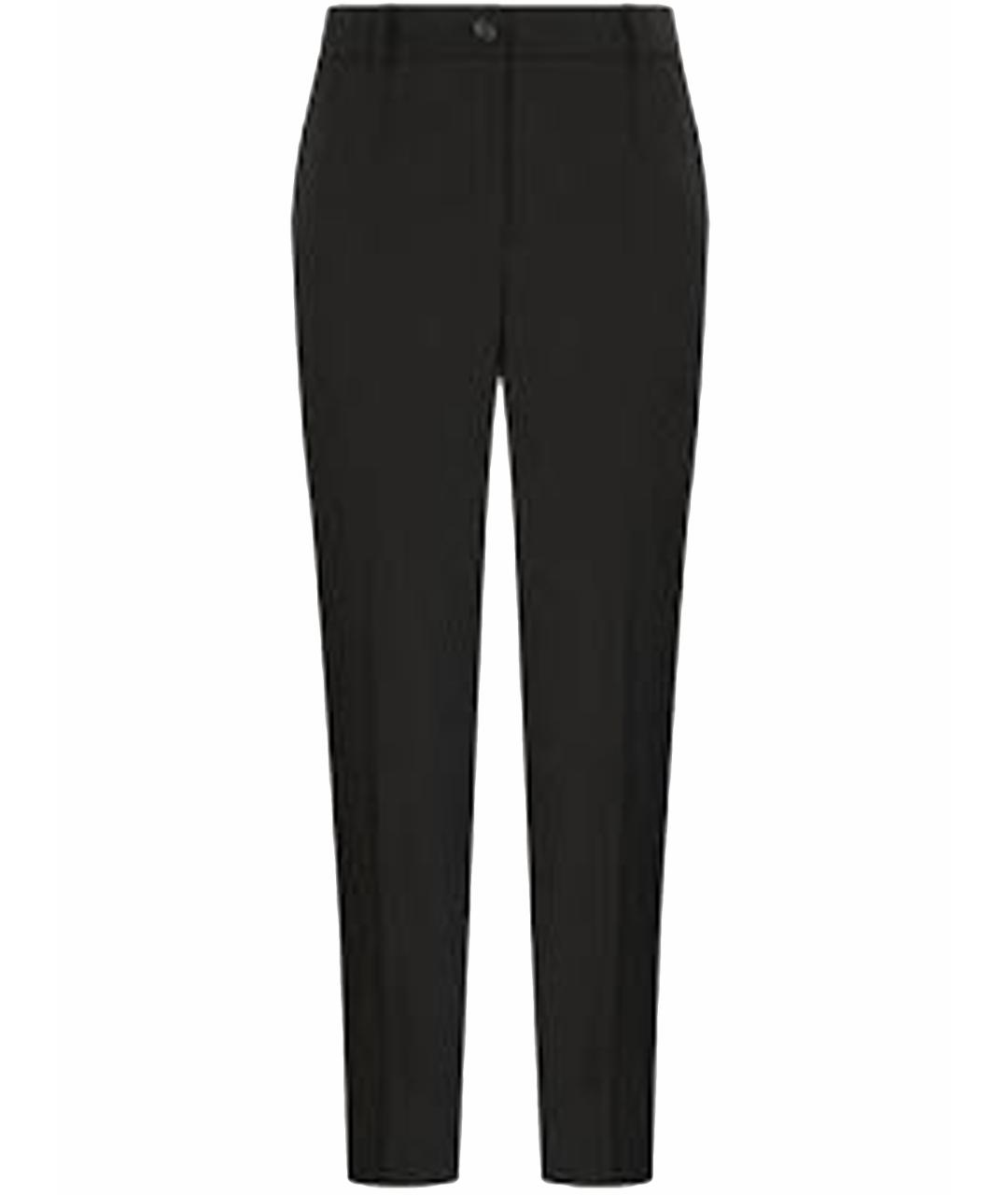 DOLCE&GABBANA Черные шерстяные прямые брюки, фото 1