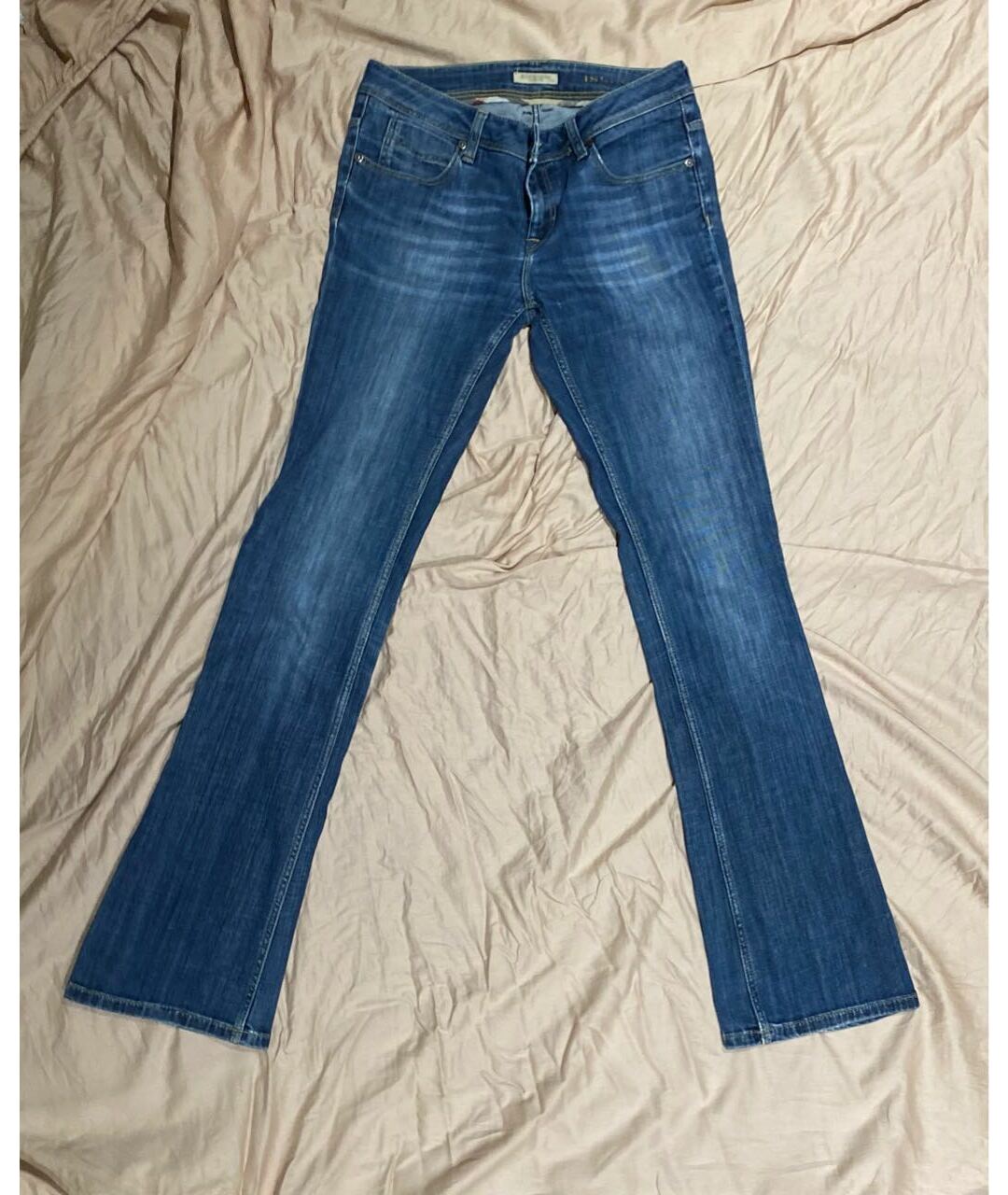 BURBERRY BRIT Синие хлопковые джинсы клеш, фото 6