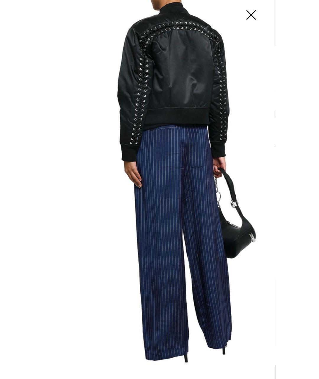 ALEXANDER WANG Темно-синие хлопковые брюки широкие, фото 3