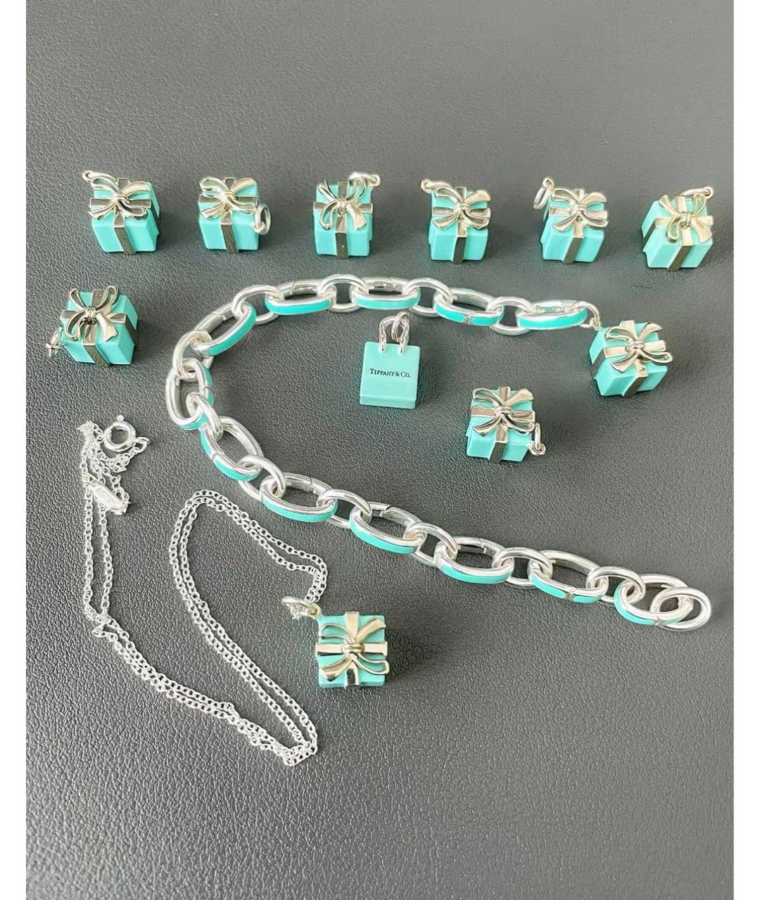TIFFANY&CO Бирюзовая серебряная подвеска, фото 3