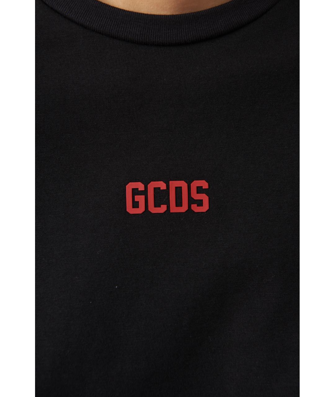 GCDS Черная хлопковая футболка, фото 5