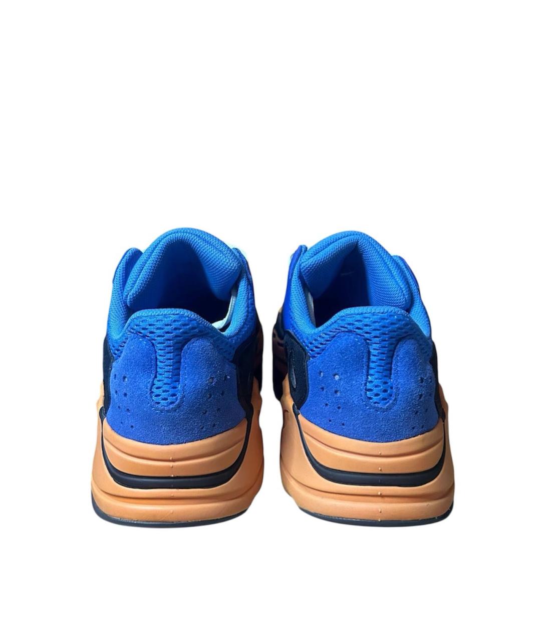 ADIDAS YEEZY Синие замшевые низкие кроссовки / кеды, фото 4