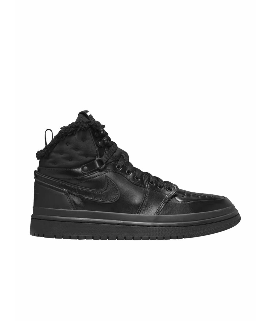 NIKE Черные кожаные кроссовки, фото 1