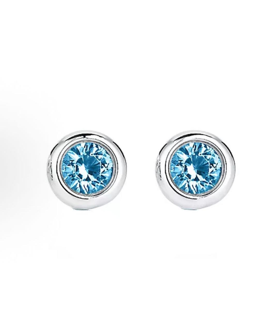 TIFFANY&CO Голубые серебряные серьги, фото 4
