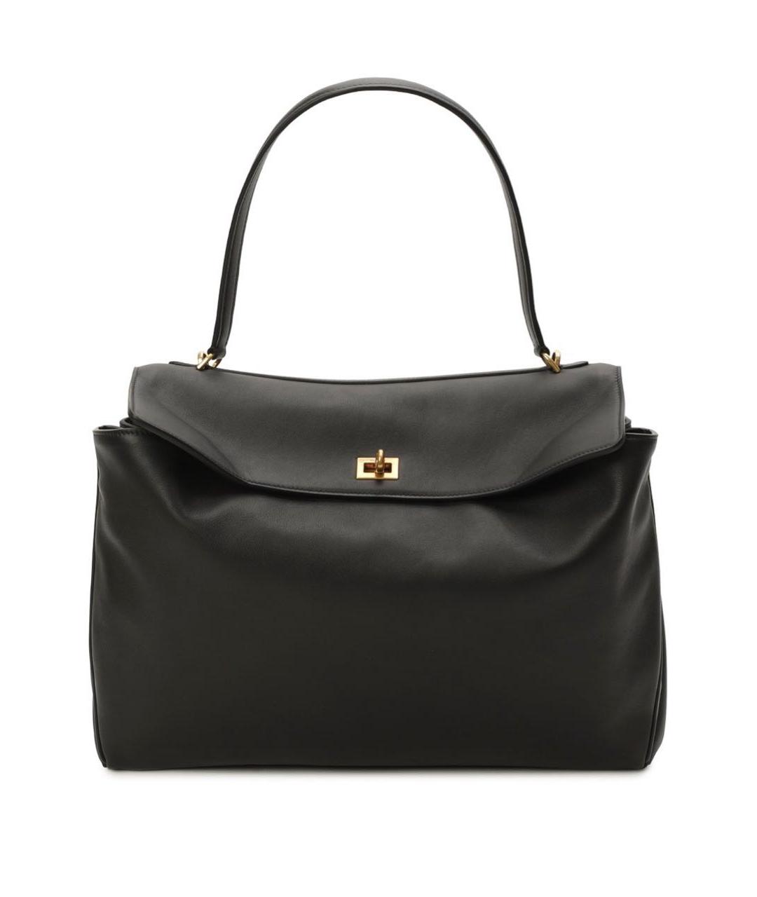 BALENCIAGA Черная кожаная сумка с короткими ручками, фото 9