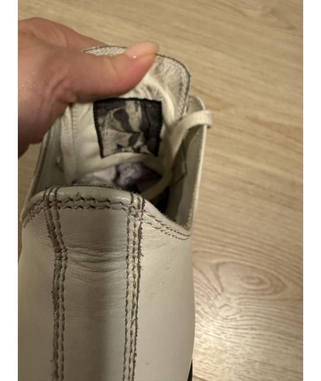 RICK OWENS Белые кожаные кеды, фото 6