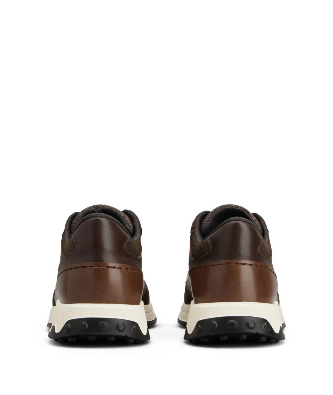 TOD'S Коричневые низкие кроссовки / кеды, фото 3