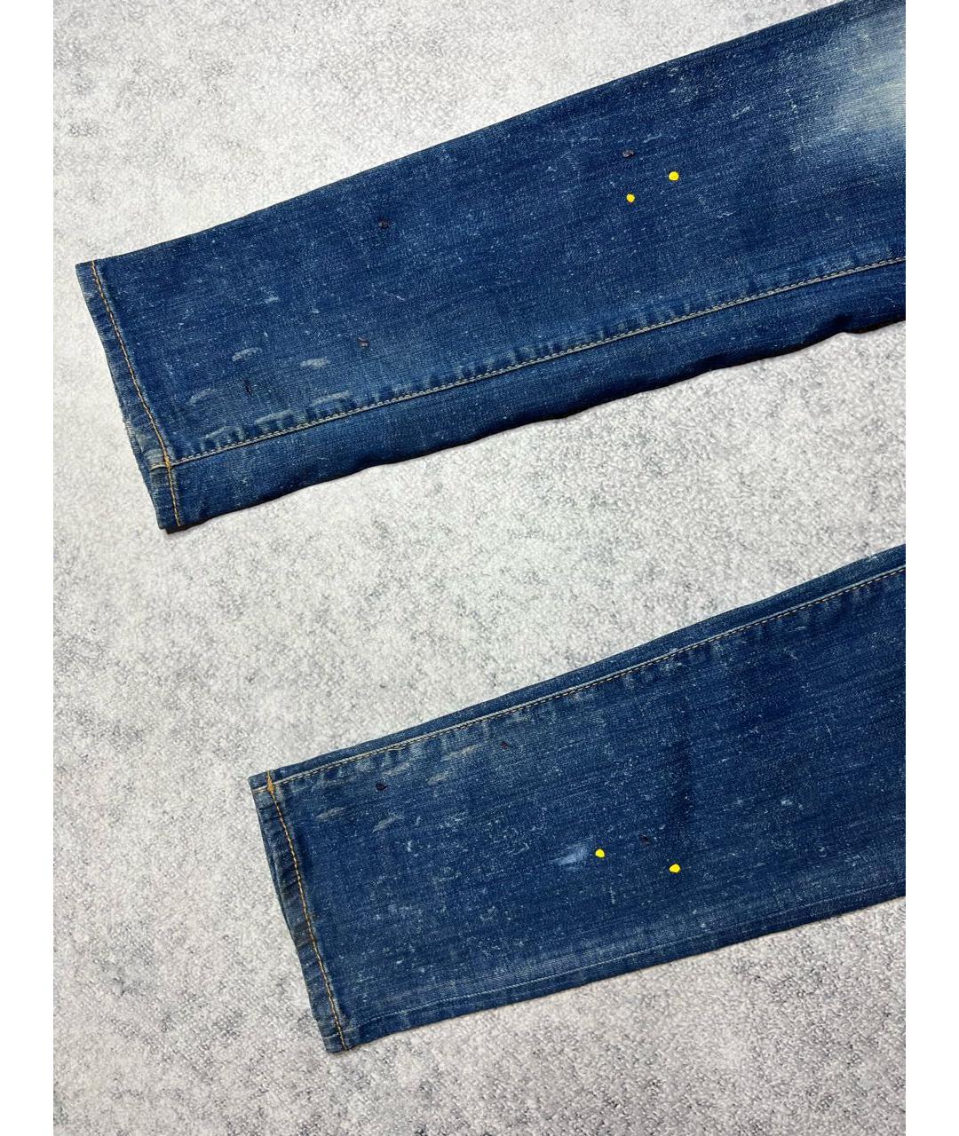 DSQUARED2 Синие хлопко-эластановые джинсы скинни, фото 5