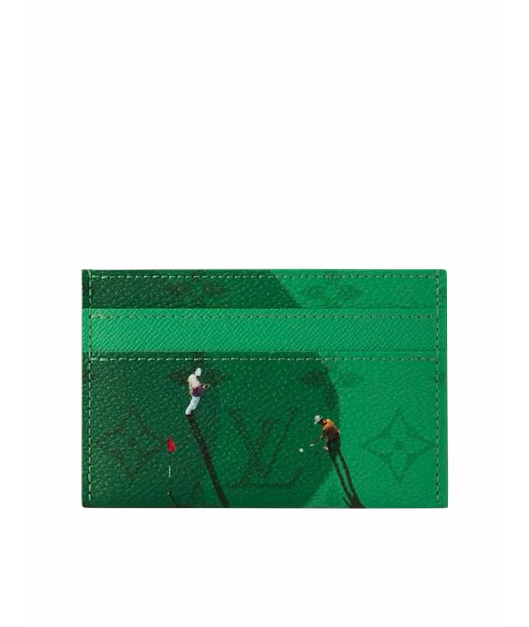 LOUIS VUITTON Зеленый кардхолдер, фото 1
